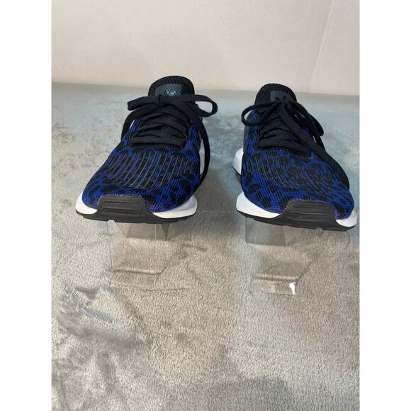 Adidas Swift Run Blue Leopard Print Sneakers - Size 7.5 - Picture 5 of 9